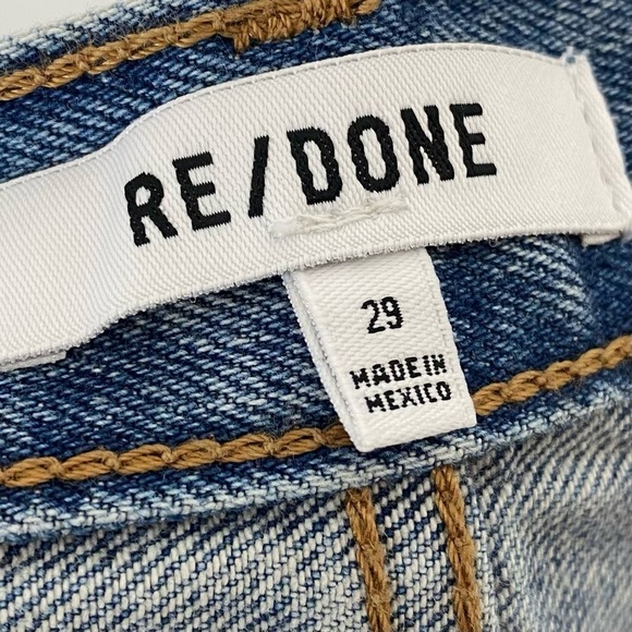 RE/DONE 70's Lake Blue Low-Rise Bell Bottom Jeans - Picture 8 of 10